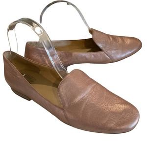 Naturalized Emiline gold leather flats rose gold. Size 8.5